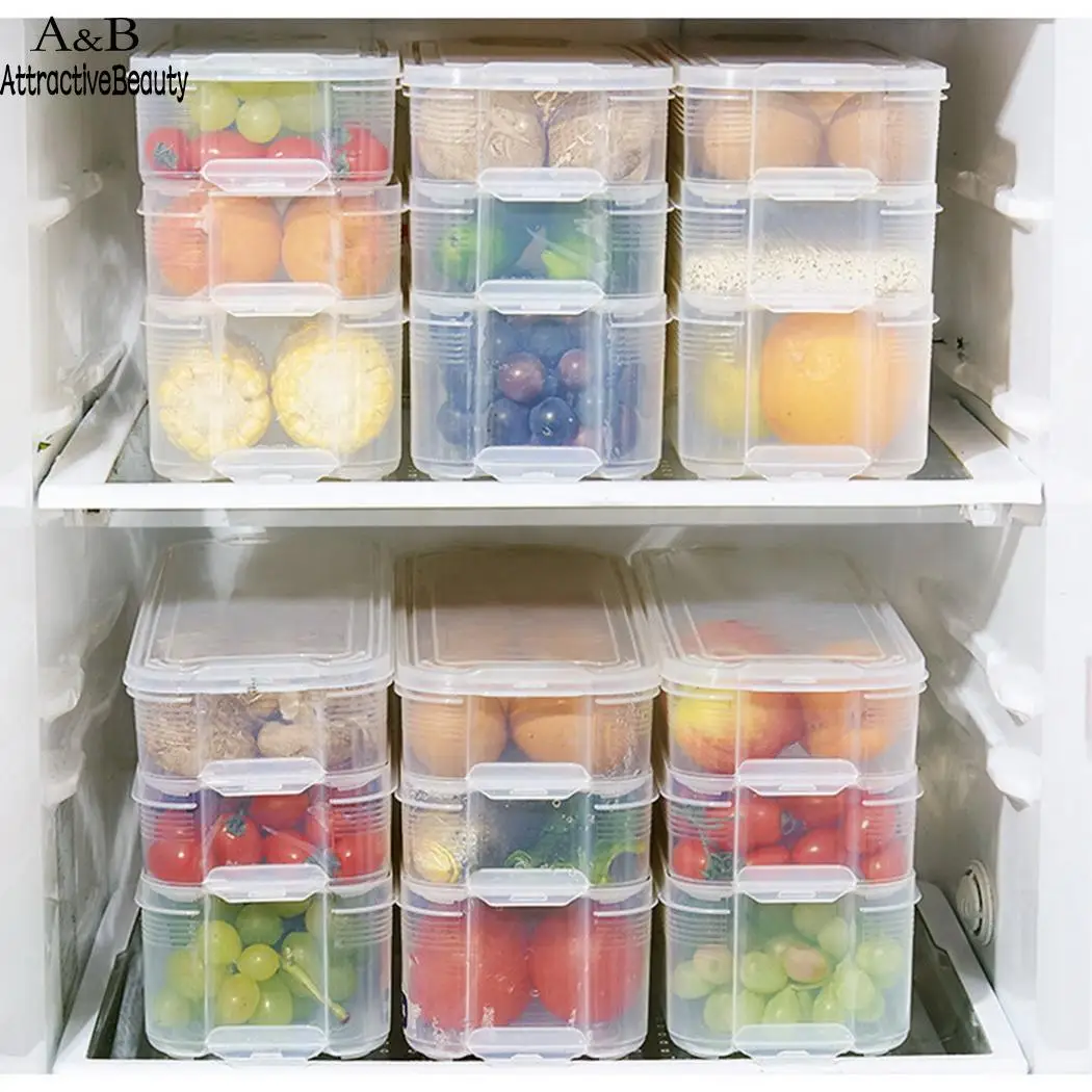 Plastic Refrigerator Storage Box Freezer Food Refrigerator, Kitchen