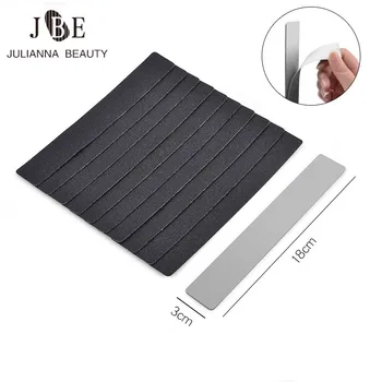 

Black 1 PCS Metal Scraps Nail File With 10 PCS Removalble Pads Durable Nail File Replacement Sandpaper Pads Nail File 180G