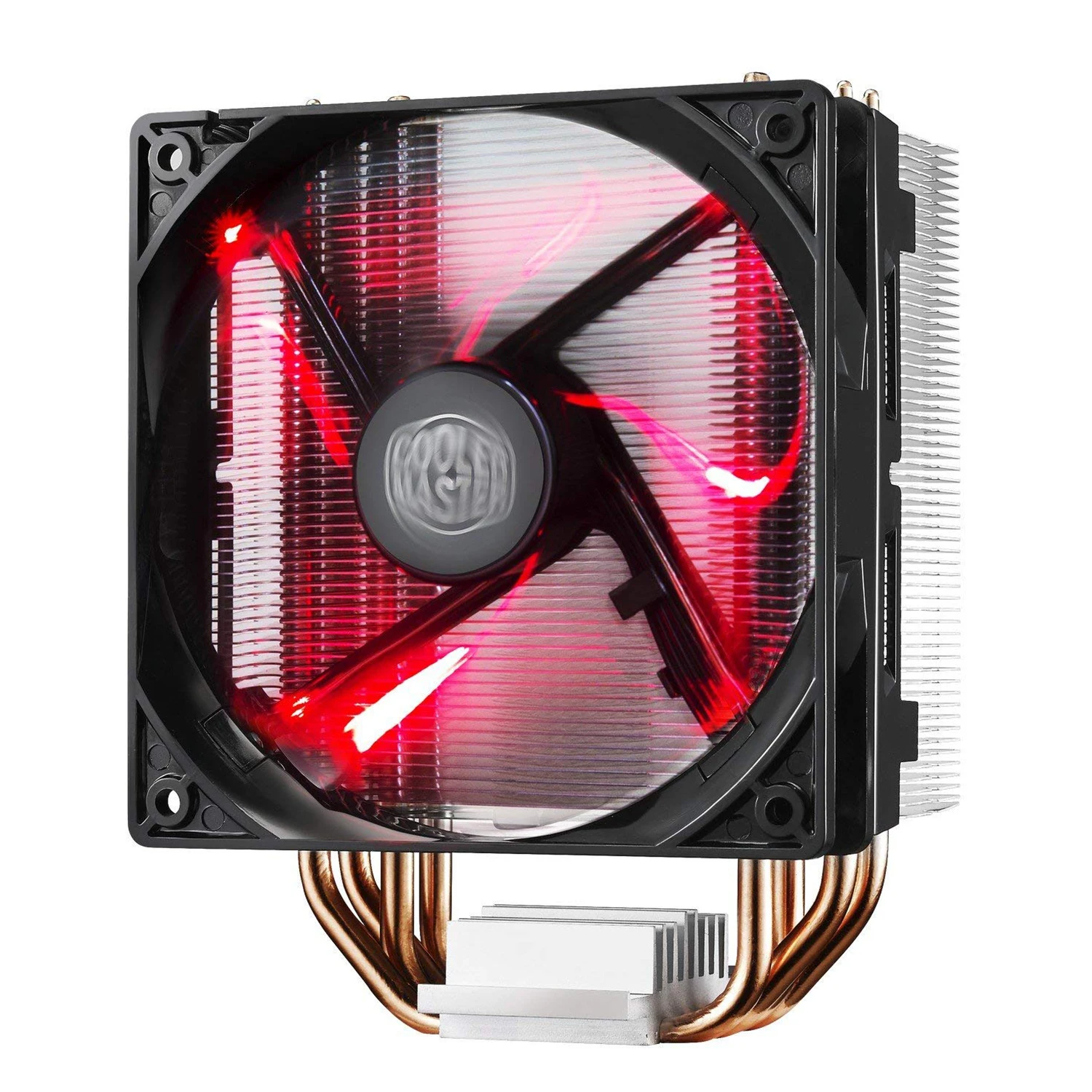 

COOLER MASTER DC12V T400i LED CPU Cooler with PWM Fan, Four Direct Contact Heat Pipes, Unique Blade Design and Red LEDs