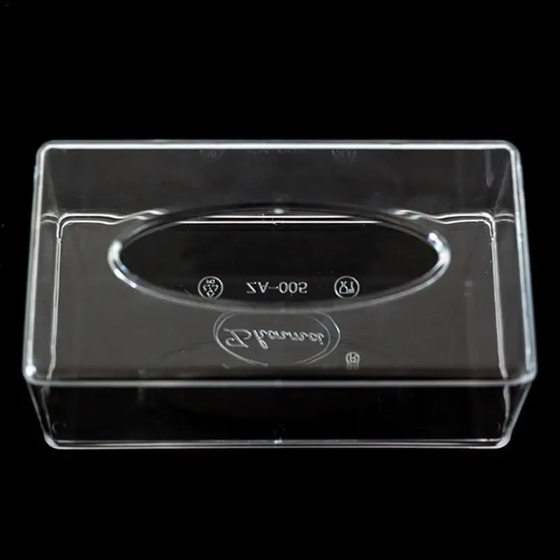 

Transparent Rectangular Tissue Storage Box Cover Acrylic Transparent Plastic Tray Car Hotel Rectangular Tissue Storage Box