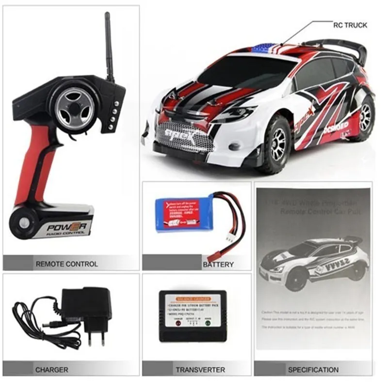 Original 50km/h A949 Upgraded Wltoys RC High Speed Racing Car 4WD 2.4GHz Drift Toys Car 1:18 High Speed Electronic Cars