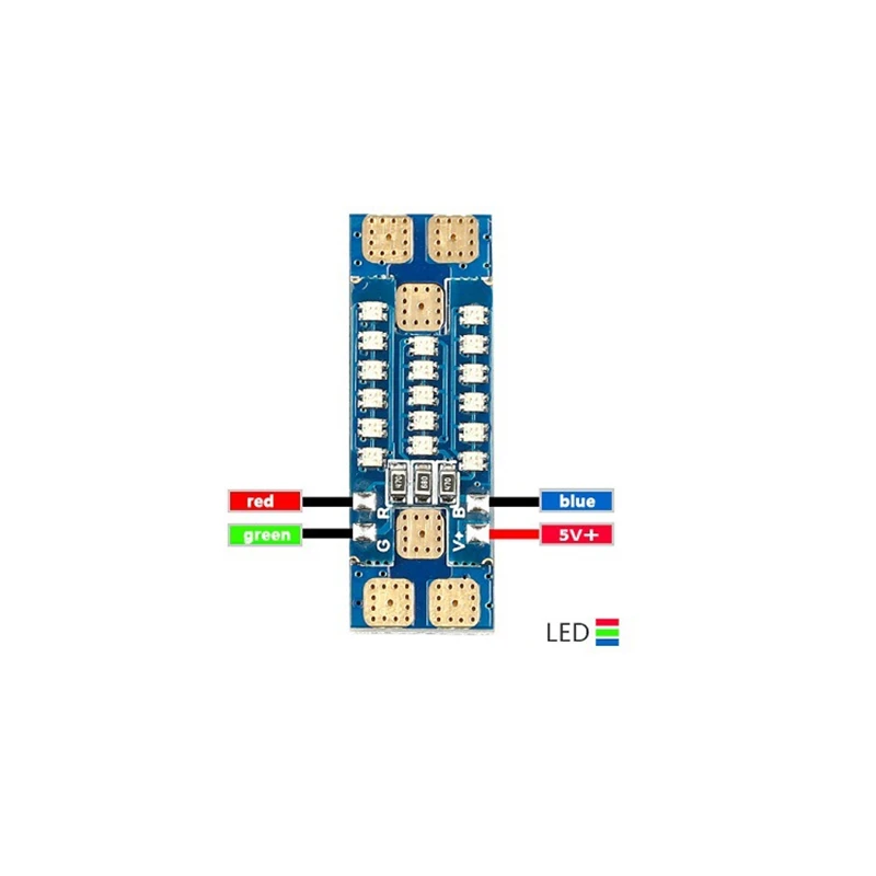 Детская Светодиодная панель iFlight PDB 4 шт. светодиодный 17 бит 0603 RGB 40 А 35 мм для
