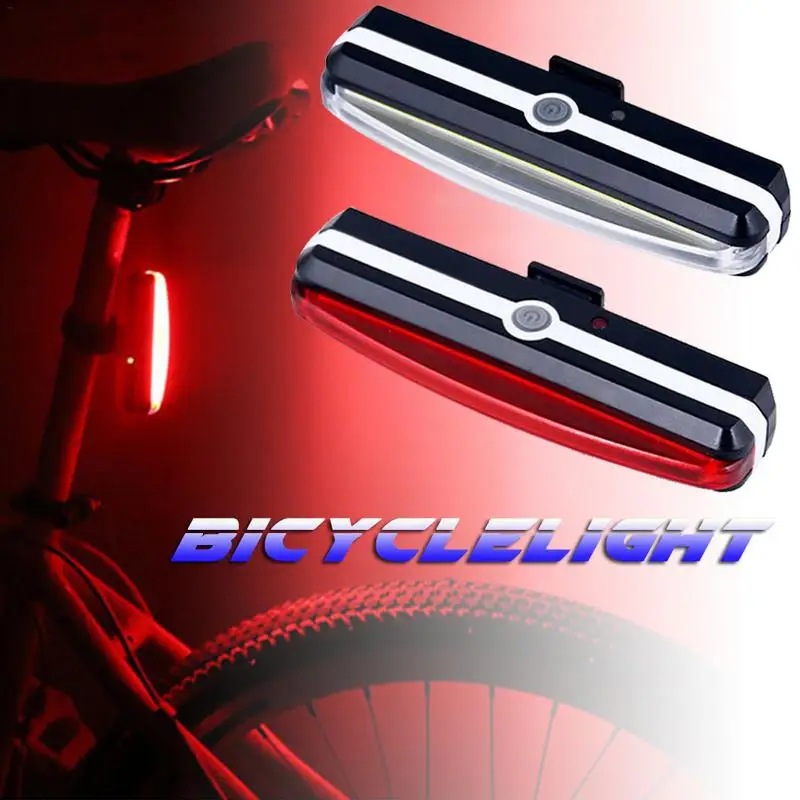 Best Night Cycling Taillight USB Charging Mountain Bike COB Safety Warning Lamp Camping Lantern Bicycle Accessories 1
