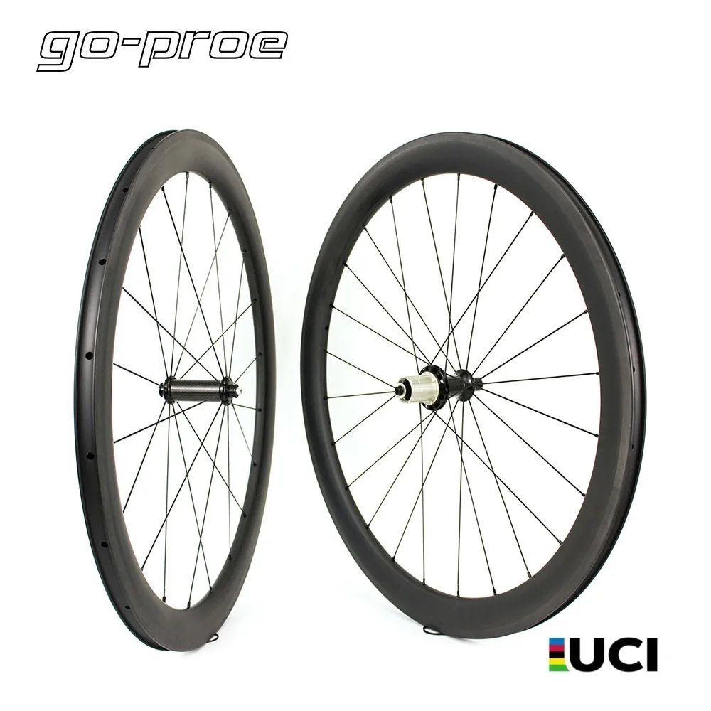 700c Carbon Fiber Road Bike Wheel 30/38/47/50/60/88mm Tubeless Clincher Tubular Taiwan Powerway R36 Hub Pillar 1423 Spoke