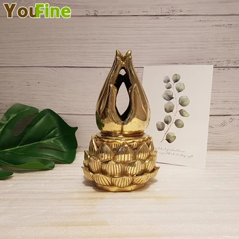 

Bronze bergamot lotus incense burner Zen fancy incense burner indoor decoration ornament