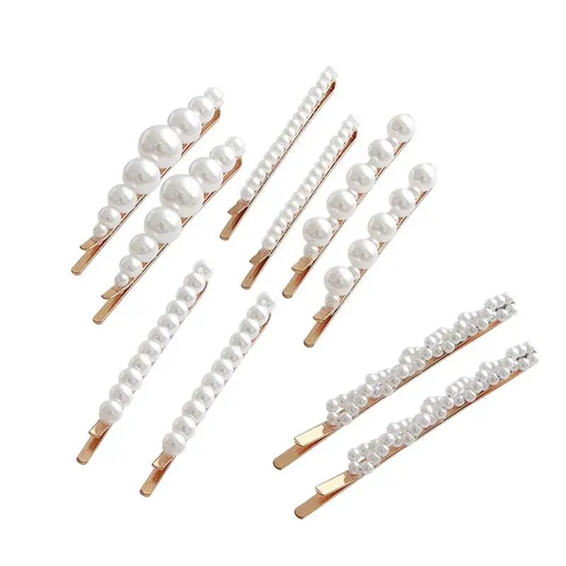 

10Pcs Bobby Pins Chic Alloy Imitation Pearl Hair Pin Bobby Pin Headwear for Girls