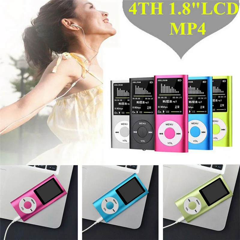 

NEW 4TH 1.8 inch LCD Compact and portable Colorful MP3 Media MP4 Player Music Video FM Player 32GB TF Card Lot