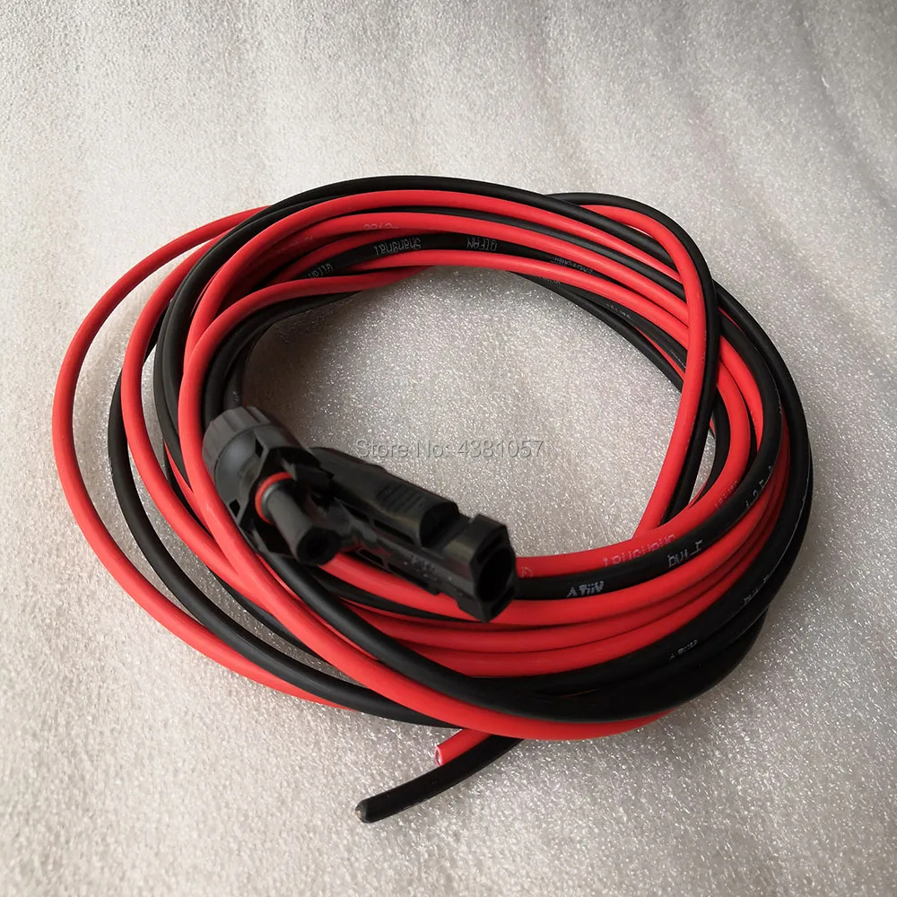 Бесплатная доставка! Солнечный Кабель 6 мм 2/10AWG 1 пара м/2 м/3 м/5 м/10 м солнечный PV