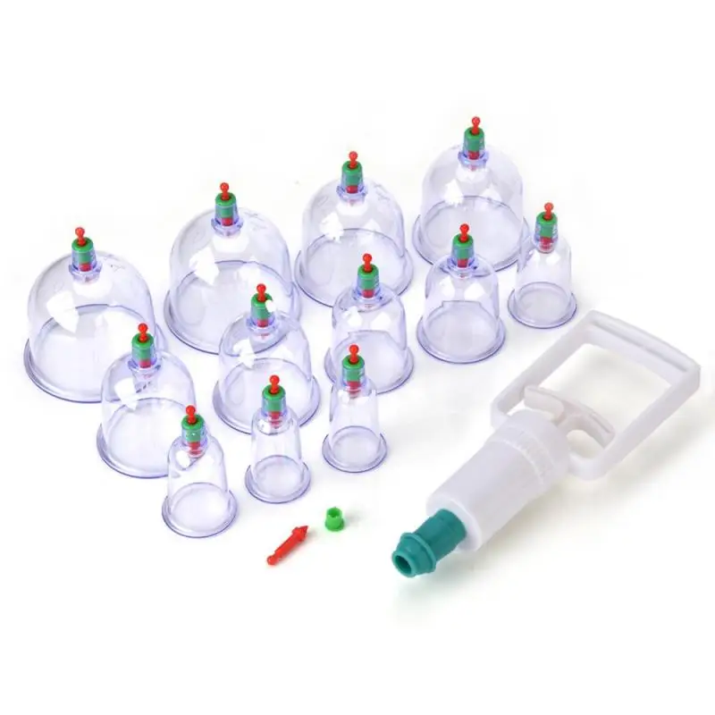 New 12Pcs Body Suction Cup with Suction Pump Acupunture Massage Set Vacuum Cupping Body Relaxation Healthy Massage Set New 12Pcs Body Suction Cup with Suction Pump Acupunture Massage Set Vacuum Cupping Body Relaxation Healthy Massage Set