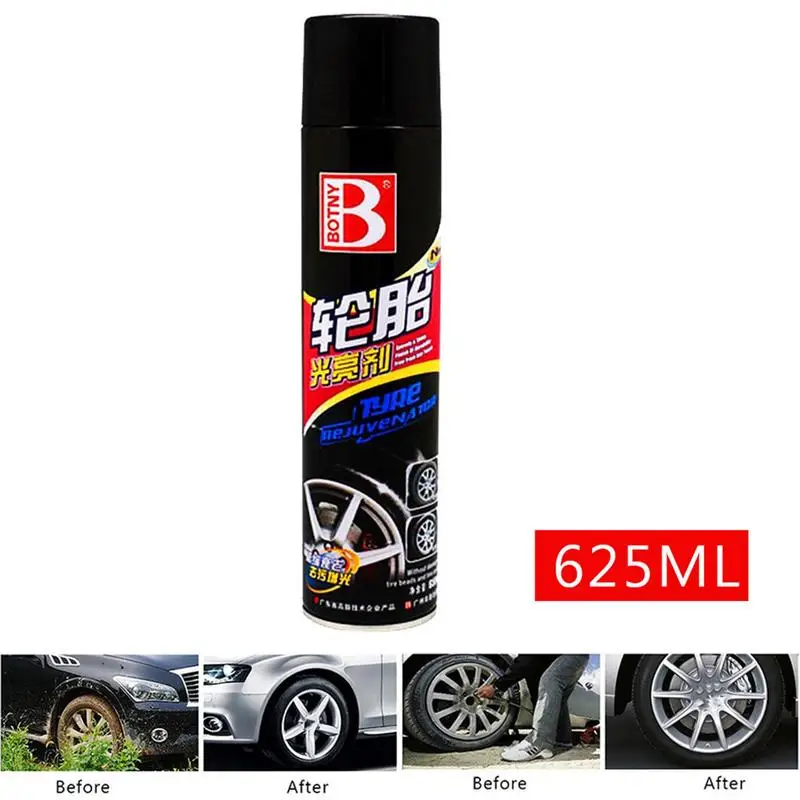 

650ML Tyre Gloss Spray Tire Glazing Keep Tire Black Rubber Protective Auto Tires Coating Agent Kit Coating Agent Wax Beauty Care