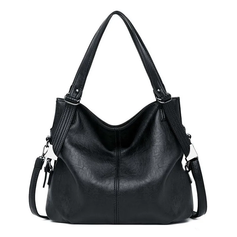 

2019 New Brand Large Capacity Casual PU Leather Women Handbag High Quality Shoulder Bag Female Luxury Solid Top-handle Bags