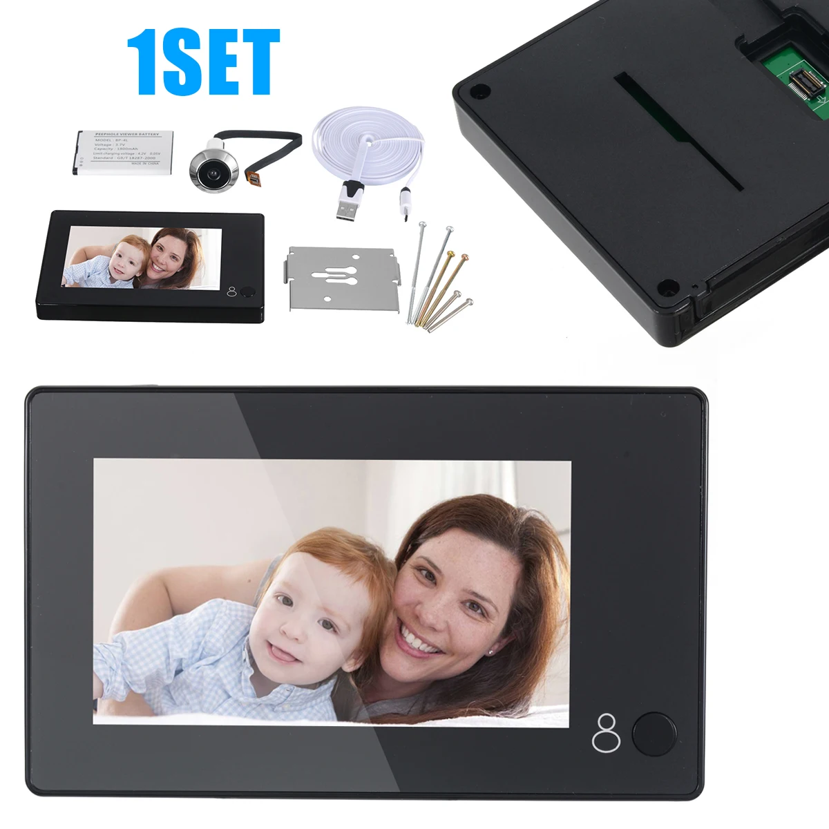 

4.3 inch 145 Degree LCD Digital Peephole Door Viewer Door Eye Camera Video Digital Security Monitoring for Door Peephole