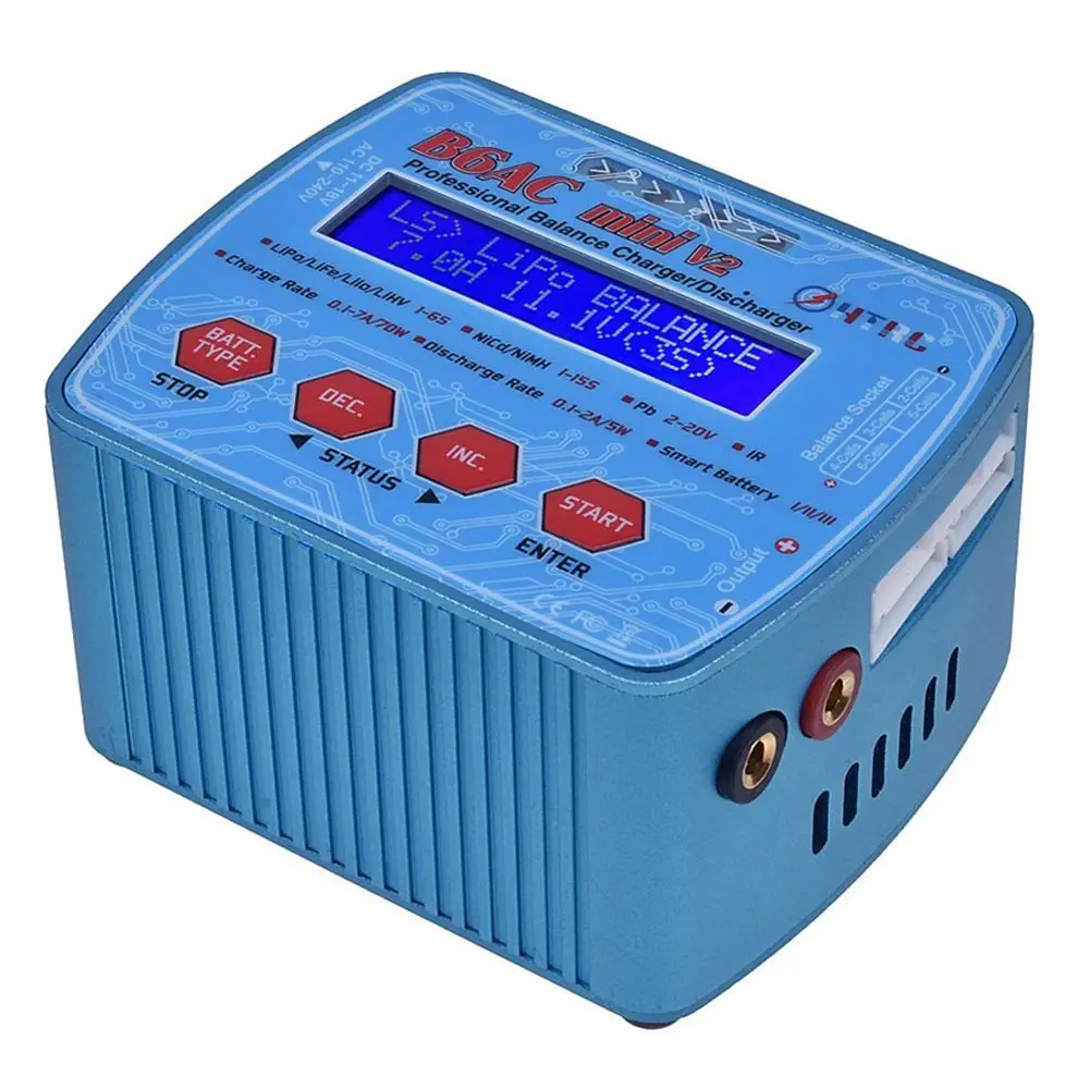 HTRC B6AC Mini V2 70 Вт 7A AC/DC вход Профессиональный Lipo батарея баланс зарядное устройство