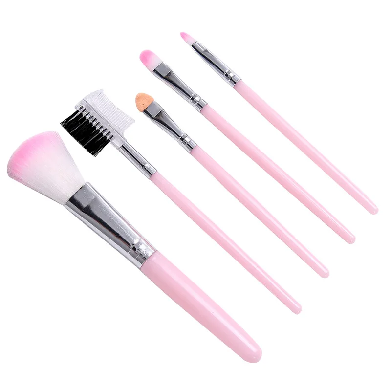 

Set Makeup Brush 5PCS For Foundation Eye Shadow Lip Eyelash Make Up Brushes Set