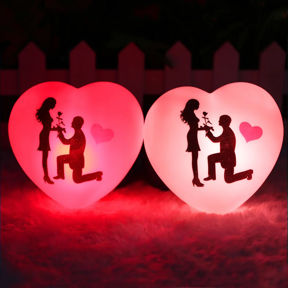 Организация в форме сердца подарок Романтический День Святого Валентина Цвет Изменение светодио дный LED сюрприз портативный Lover украшения