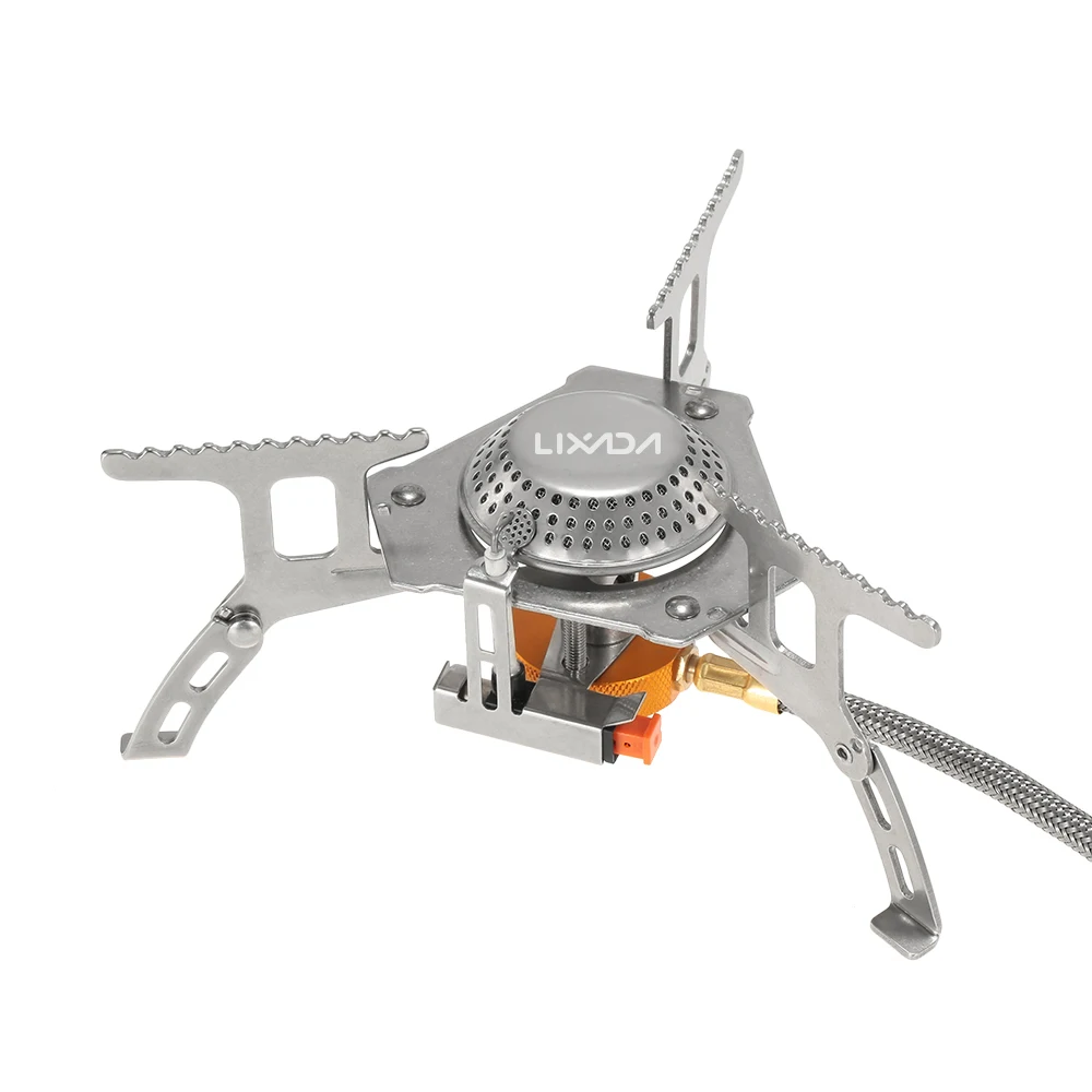 Lixada 3000W Outdoor Camping Stove Cookware Set Camping Gas Stove Outdoor Cooking Portable Foldable Split Gas Stove