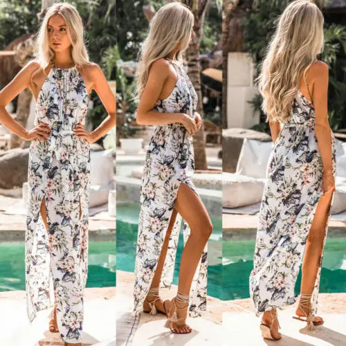 

Casual Women's Summer Boho Long Maxi Evening Party Beach Dress Sundress