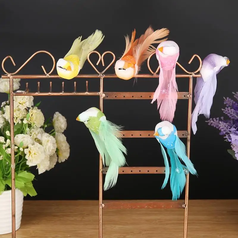 

6pcs/Set Artificial Birds Home Ornaments Birds Decor for Home Figurine Lawn Yard Garden Tree Decoration Accessories