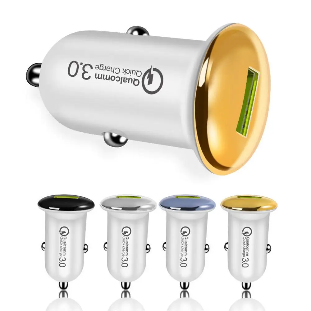 

QC3.0 Quick Charging Adapter Mini Car Charger QC 3.0 USB Car Charger Micro USB / TYPE C Cable For iPhone Xiaomi Samsung Huawei