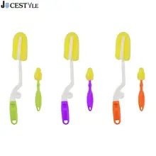 JOCESTYLE 2 шт./компл. 360 градусов вращающийся губка Кормление щетка для молочных бутылок соска очиститель соски мытья кистей