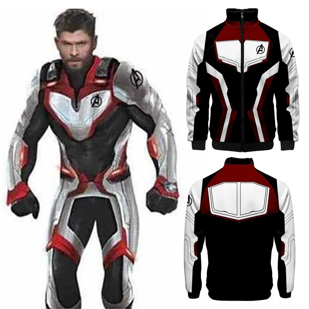 Costumes Avengers Endgame Quantum Realm Cosplay Men Sweatshirt Hoodie Jacket Tech Hooded Superhero America Captain Marvel