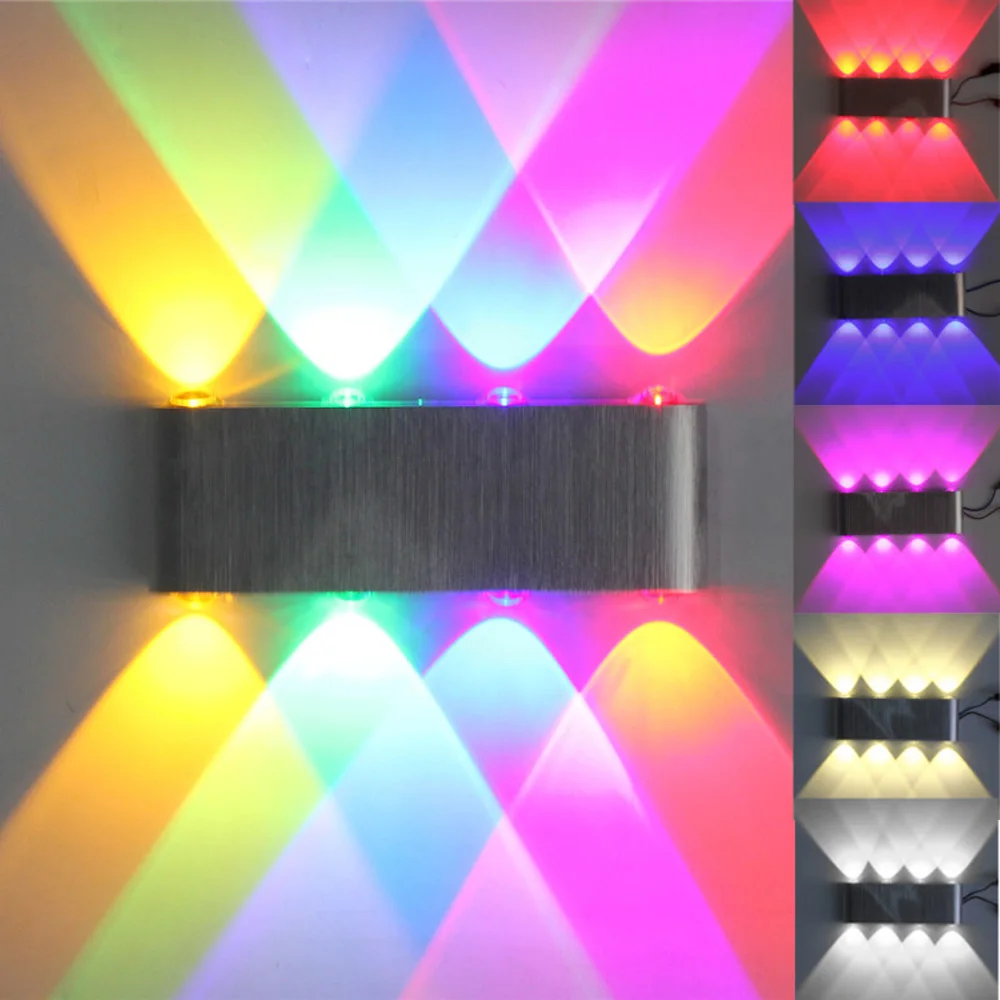 

1pc New Wall Light 8W LED 7 Colors Up/Down Sconce Lighting Modern And Fashion Design Suitable For Living Room Home Fixture Lamp