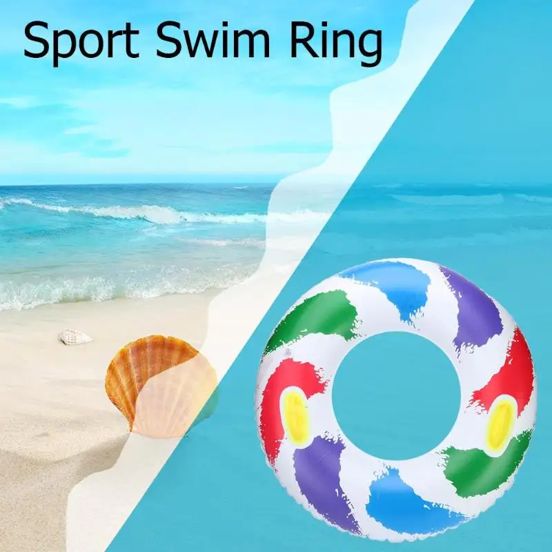 

PVC Sport Swim Ring Inflatable Swimming Pool Party Floating Ring with Handle Water Party Toy