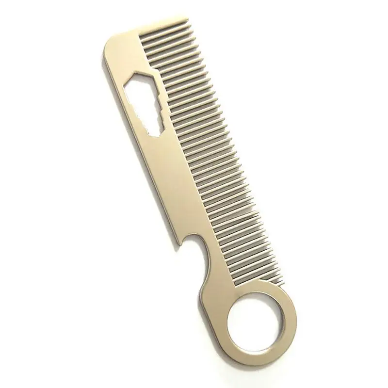 

New Men Comb Grooming Tool Stainless Steel Beard Care Comb Mini Anti-static Small Pocket Portable Gentle For Skin Rugged Durable
