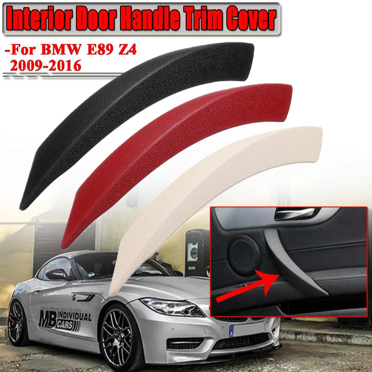 Black Red Beige Car Auto Interior Door Handle Panel Pull