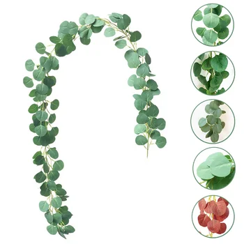 

2m Artificial Eucalyptus Greenery Leaves Vines Rattan Fake Wedding Party Hanging Garland Ivy Wreath Wall Decoration Simulations