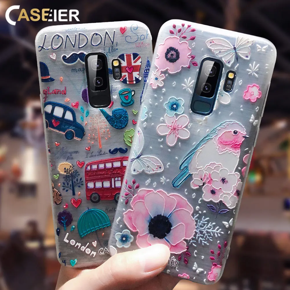 CASEIER Girly мягкий чехол для телефона Samsung S6 S7 S9 S8 Plus силиконовые узорные Чехлы Galaxy edge
