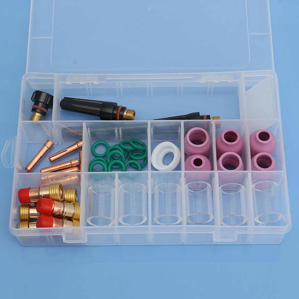 

For WP-17/18/26 Series 40pcs TIG Welding Torch Collets Body Stubby Gas Lens Welding Machine Accessories