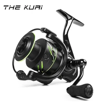 THEKUAI спиннинговая Рыболовная катушка металлическая катушка 13+ 1BB 5,0: 1/4. 7:1 ручка из нержавеющей стали рукоятка лапка EVA Grip свежая/морская катушка для ловли карпа