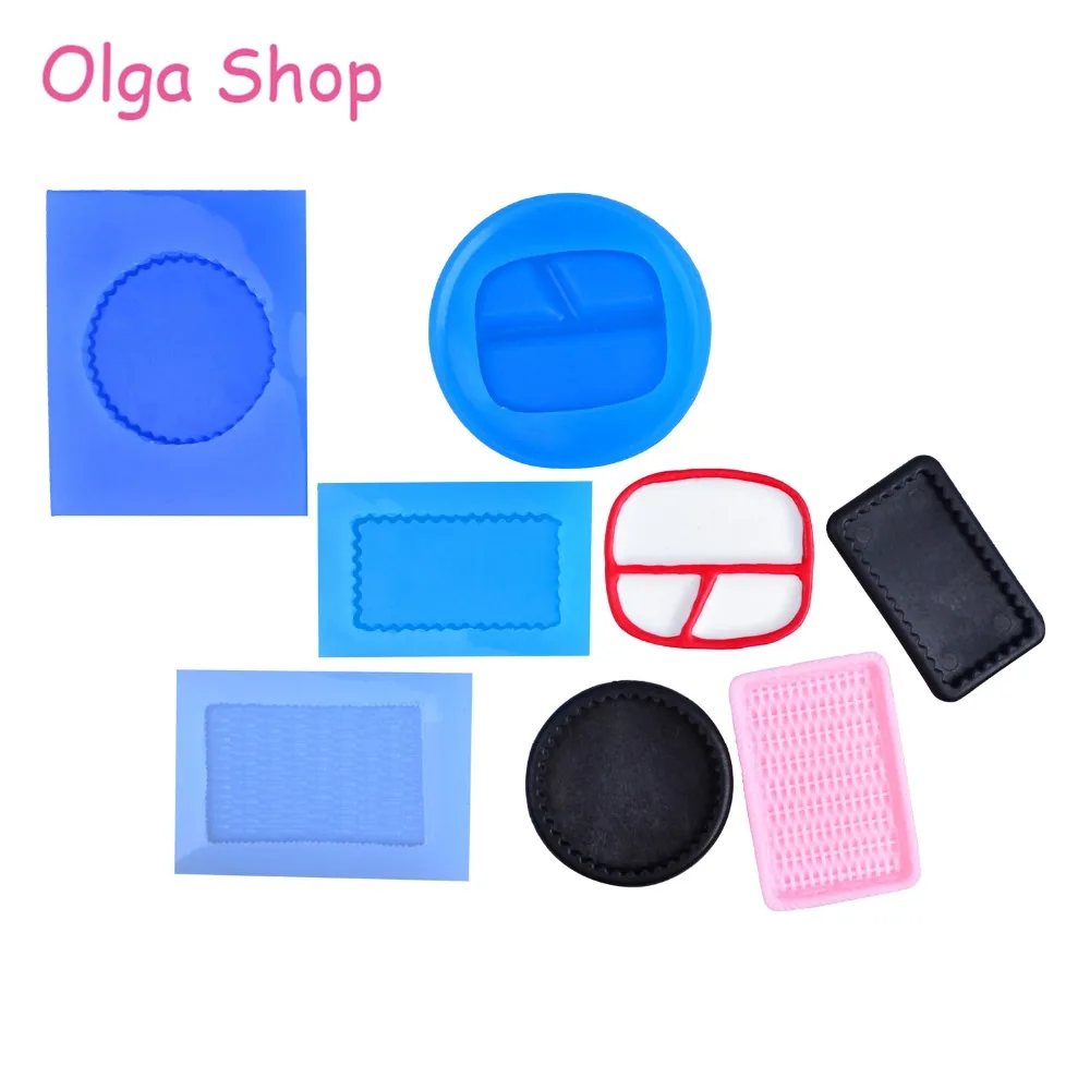 

PYL241,PYL475,PYL530,PYL531 Plate Large Tray Pie Dish Silicone Mold Resin Dollhouse Food Cake Craft Resin Polymer Clay Mould