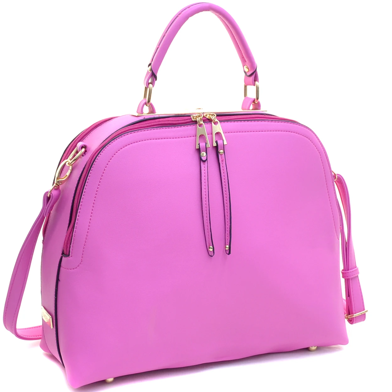 Dasein Женская мода Искусственная кожа Dome Satchel сумки сумка с застежкой-молнией |