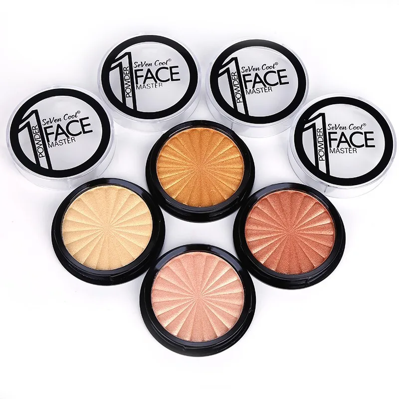 

Blueness 1pcs Shimmer Powder Highlighter Palette Professional Makeup eyeshadow Face Contour Brightener Highlight Cosmetic