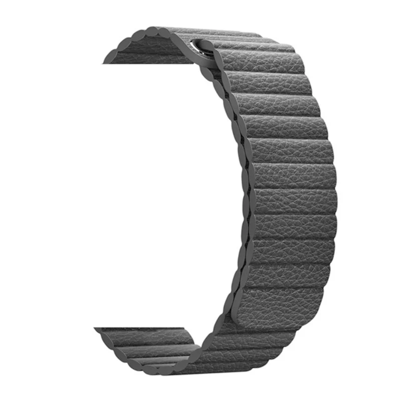 Регулируемая Магнитный кожаный петля ремешок для Apple Watch ремешок браслет застежка петля