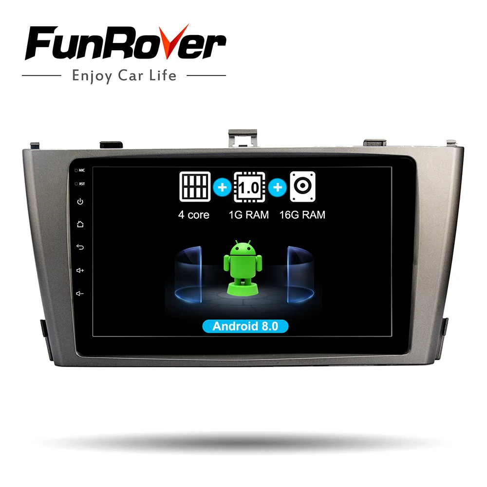 

FUNROVER 2.5D+IPS 2 din Android 9.0 car radio navigation Multimedia dvd gps player For Toyota Avensis 2009-2013 navi stereo RDS