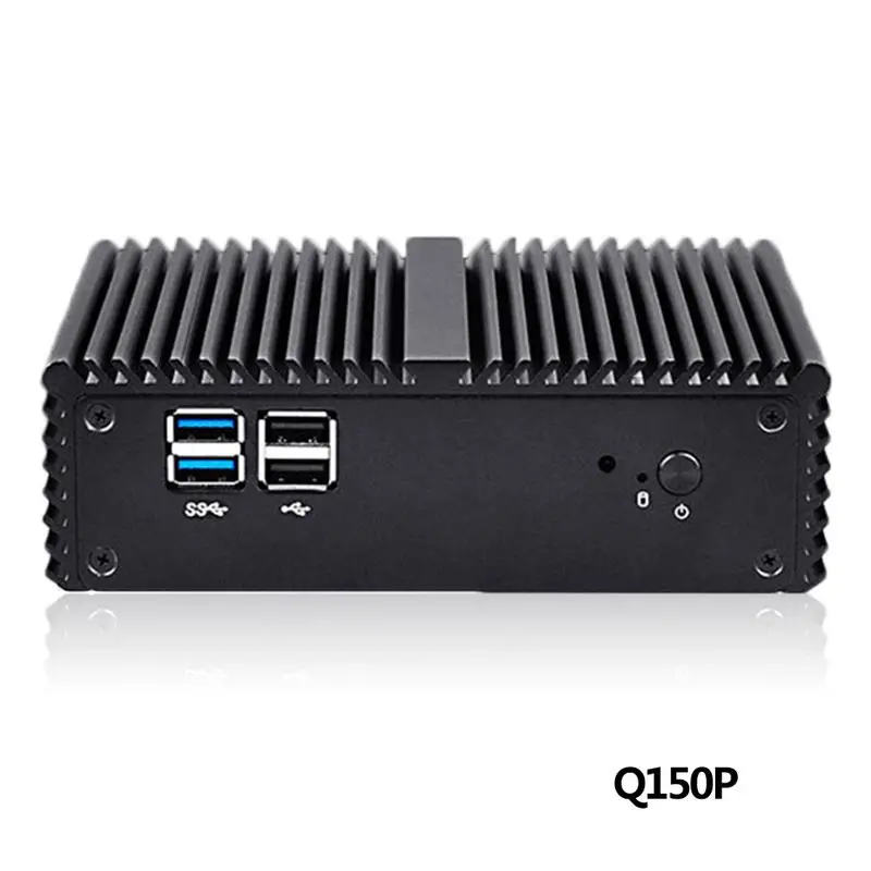 

Mini PC J3160 N3150 N3160 Procesador Ventilador Micro Industrial SIM Serial Port Gigabit LAN RS232 Dual HDMI Dual Network Card