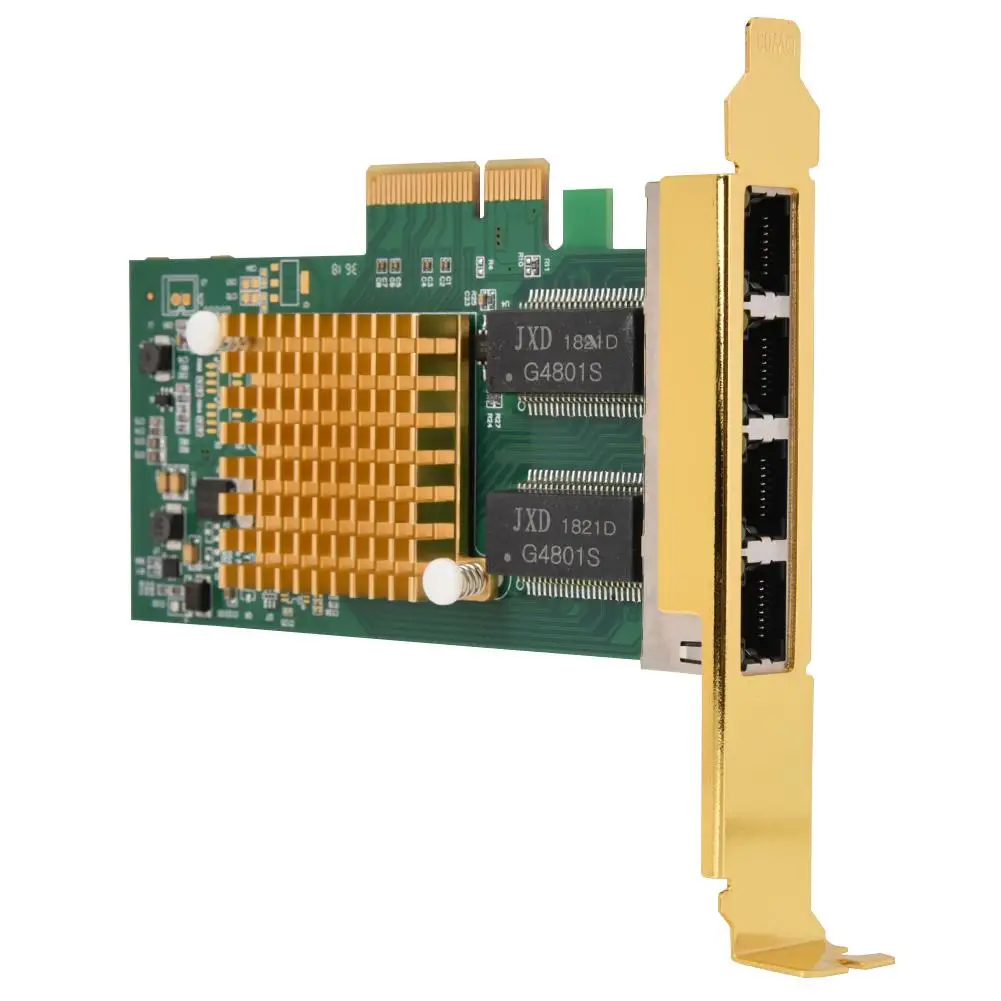 

PCI-E Server Ethernet Network Card 10/100/1000 Mbps Qua Port Gigabit Network Card for Intel I350-T4
