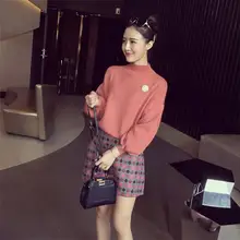 Женское облегающее обтягивающее Бандажное платье в клетку, Короткие шерстяные юбки с поясом