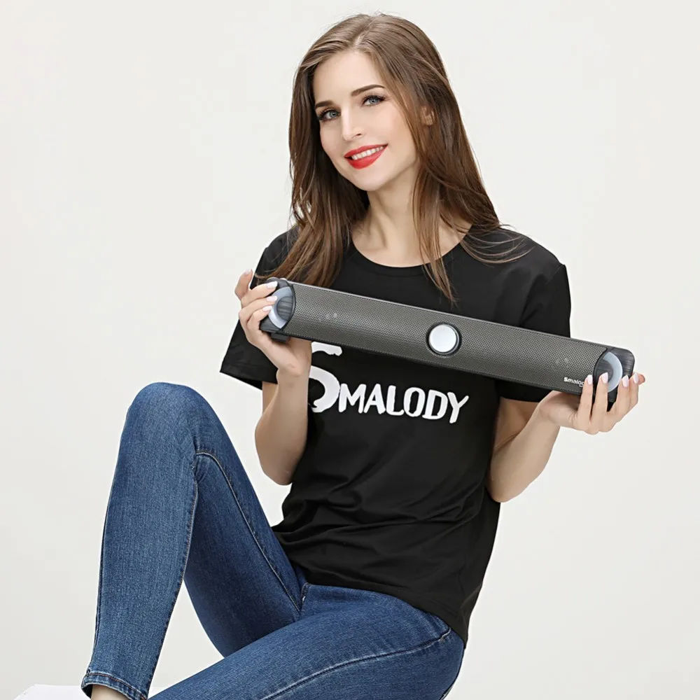 Multimedia speaker HIFI subwoofer stereo Computerwith LED dazzle computer loudspeaker | Электроника