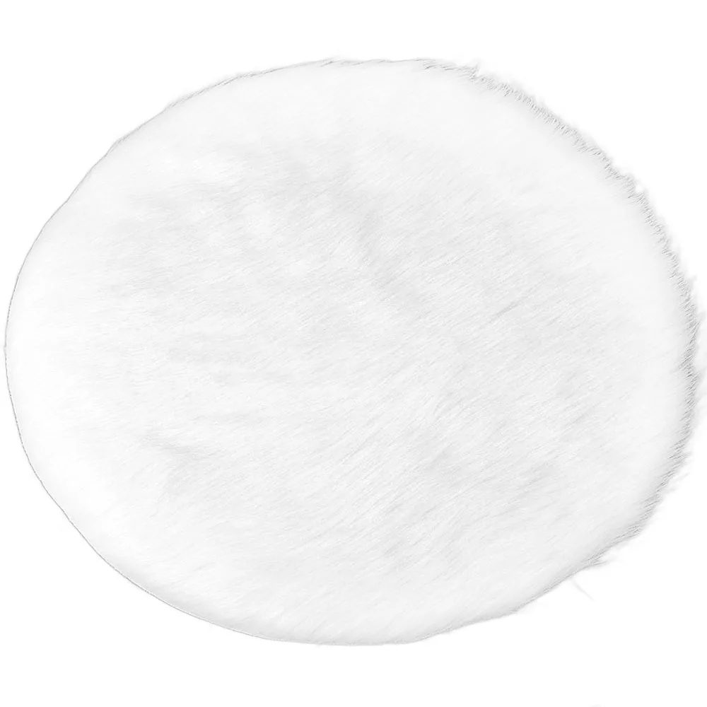 IALJ Топ Делюкс мягкий современный полиэстер мохнатые коврики детей коврик игровой для жизни и Спальня круглый диван 3Ft, белый