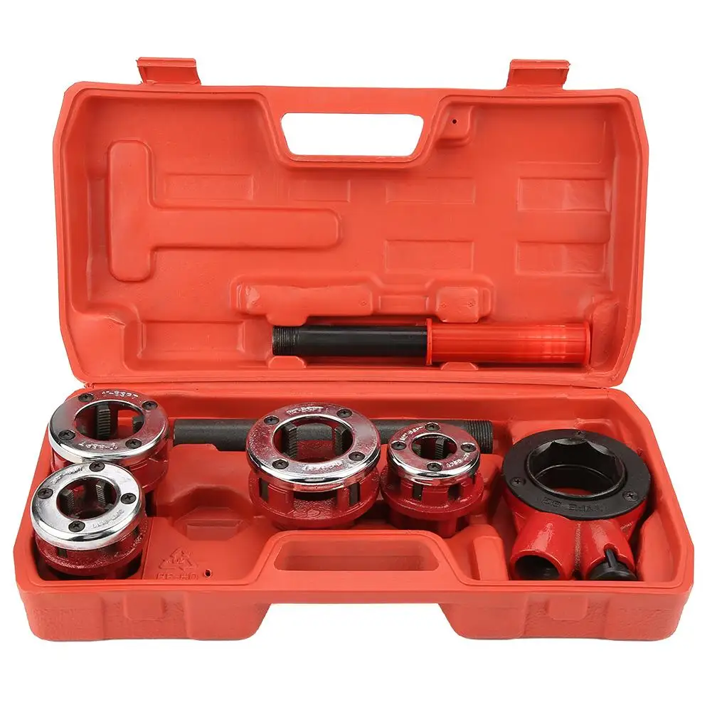 

Dies Manual Plumber Pipe Threading Kit 1/2" 3/4" 1" 1-1/4" Threader Tool High Quality