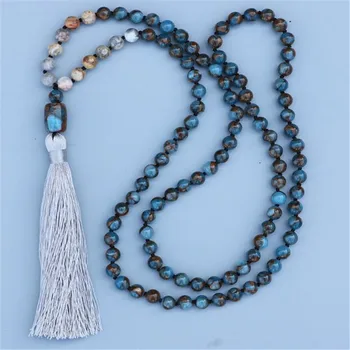 

8mm Blue imperial crazy kont Necklace natural Reiki Grade spirituality Chakas energy cuff Wrist pray