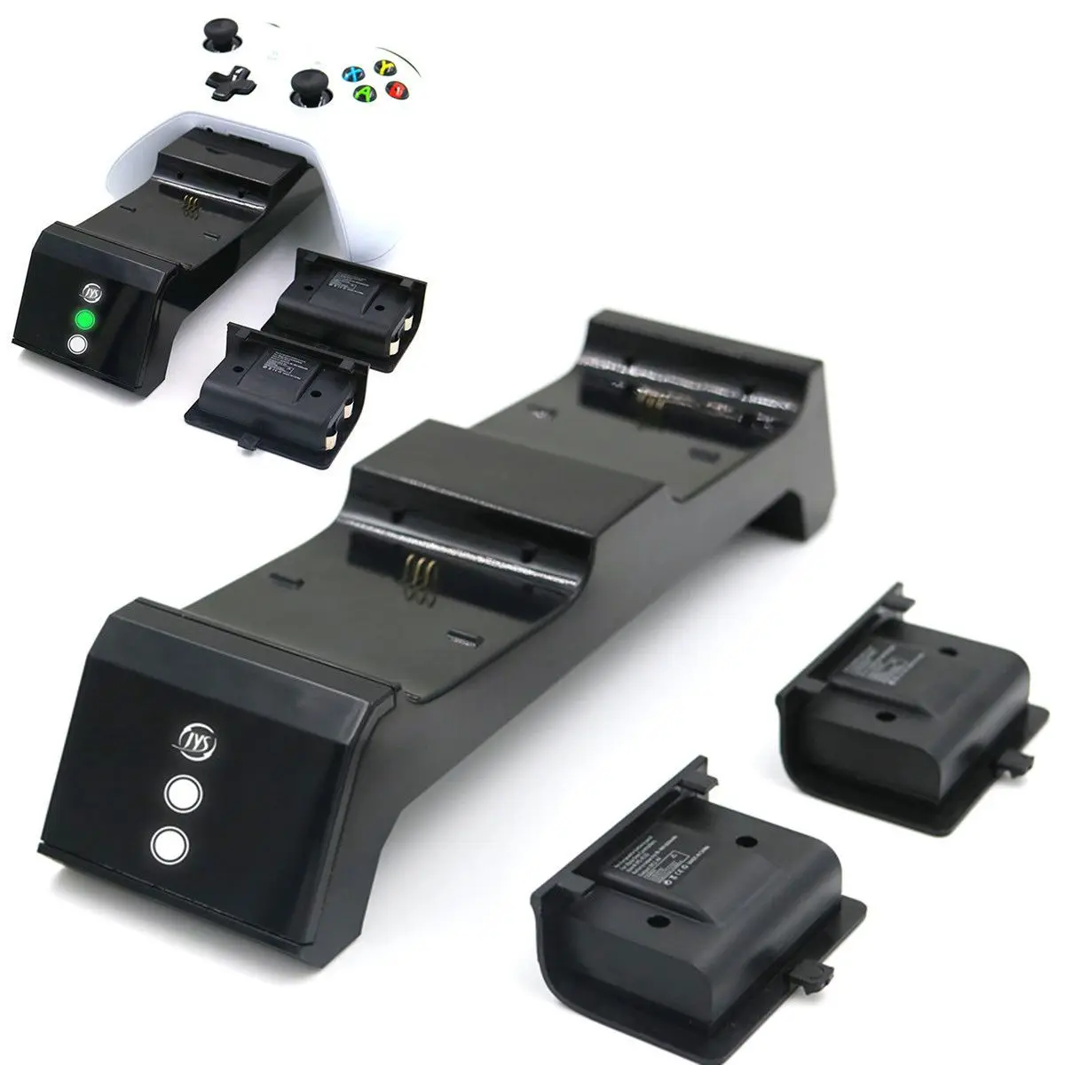 JYS for Xbox One/Xbox One S X Dual Controller Charging Dock Charger+2x Battery Pack JYS for Xbox One/Xbox One S X Dual Controller Charging Dock Charger+2x Battery Pack