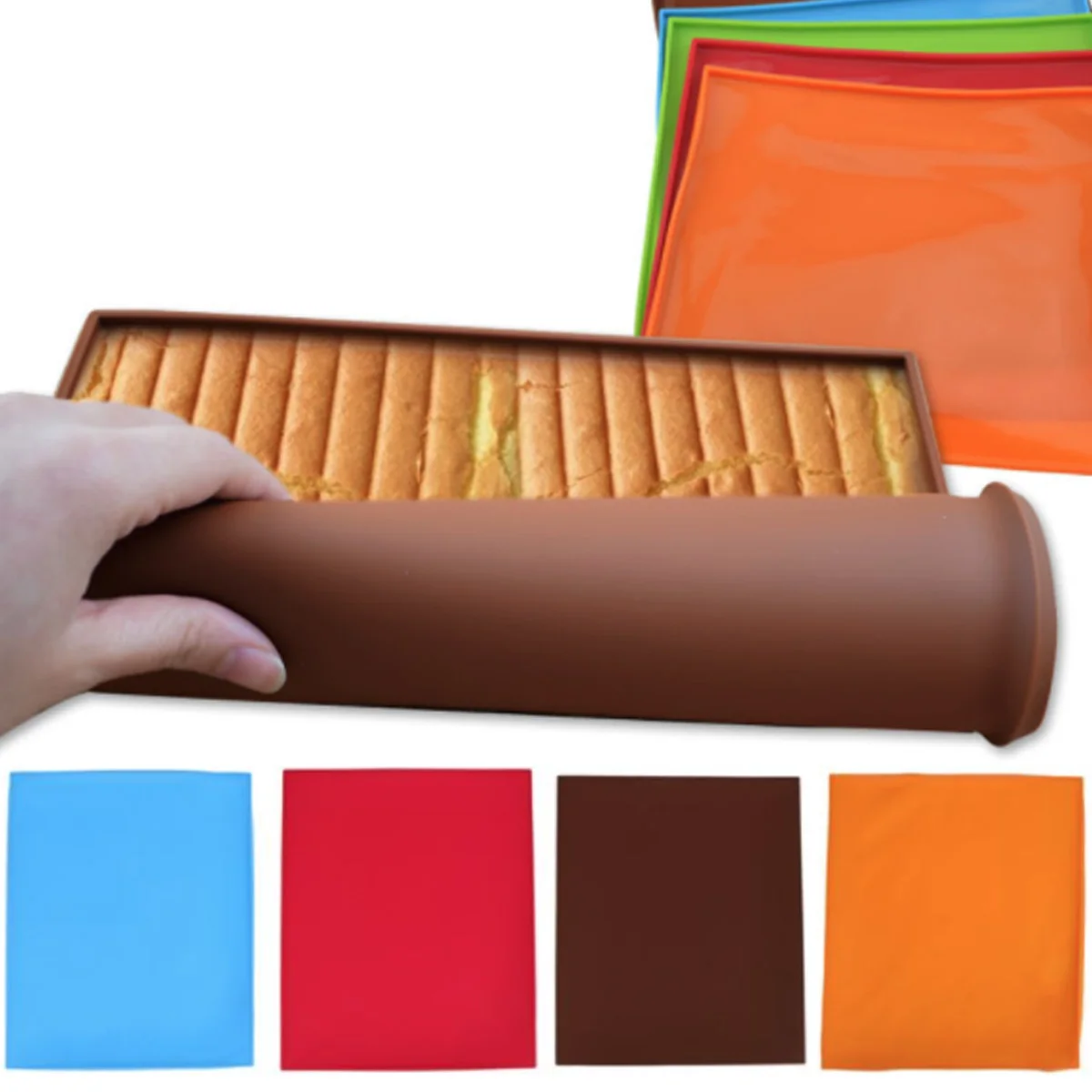 

1Pc Non-Stick Silicone Oven Mat Cake Roll Mat Baking Mat Baking Cake Pad Roll Pad Bakeware Baking Tools Kitchen Accessories