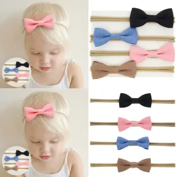 

Newborn Kid Baby Girl Bowknot Headband Infant Toddler Hair Band Floral Hair Accessories 4pcs Girl Cute Lovely Headwear Pudcoco