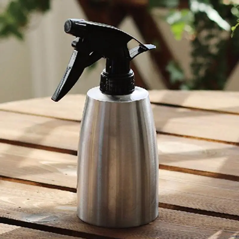 

400ml Stainless Steel Hand Pressure Watering Can Spray Pouring Flower Plant Bottle Garden Water Kettle Fashionable And Beautiful