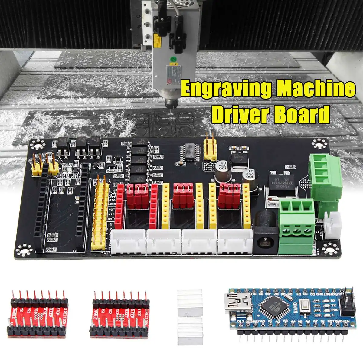 

3 Axis CNC Controller Stepper Motor Driver Board For 100mW-5W DIY Laser Engraving Machine